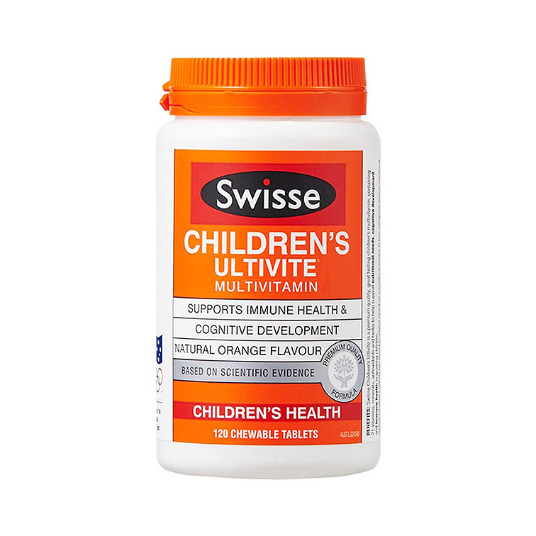 Swisse儿童复合维生素儿童维生素咀嚼片维他命香橙味120粒