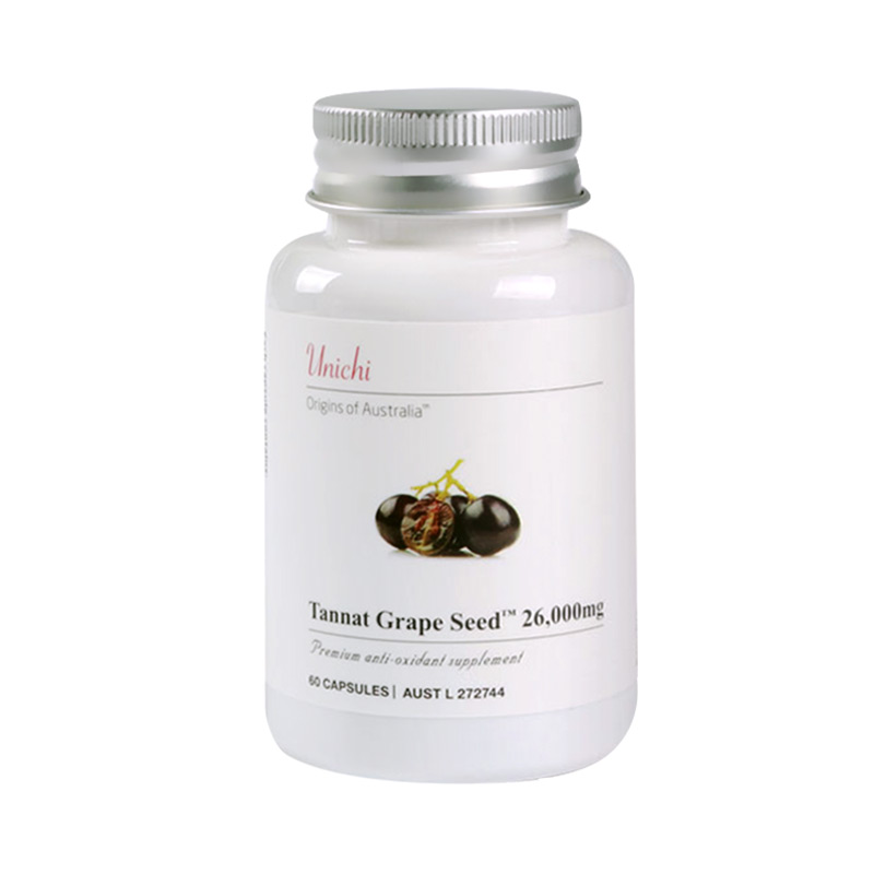 Unichi丹拿黑葡萄籽精华胶囊减少色素嫩白护颜紧致肌肤缓解自由基包邮60粒