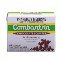 combantrin打虫巧克力儿童宝宝成人驱虫药打钩蛔虫糖一盒4小包24块