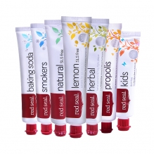 【5支味道任选】red seal红印牙膏无氟去渍防蛀固齿亮白清新口气五只口味任选