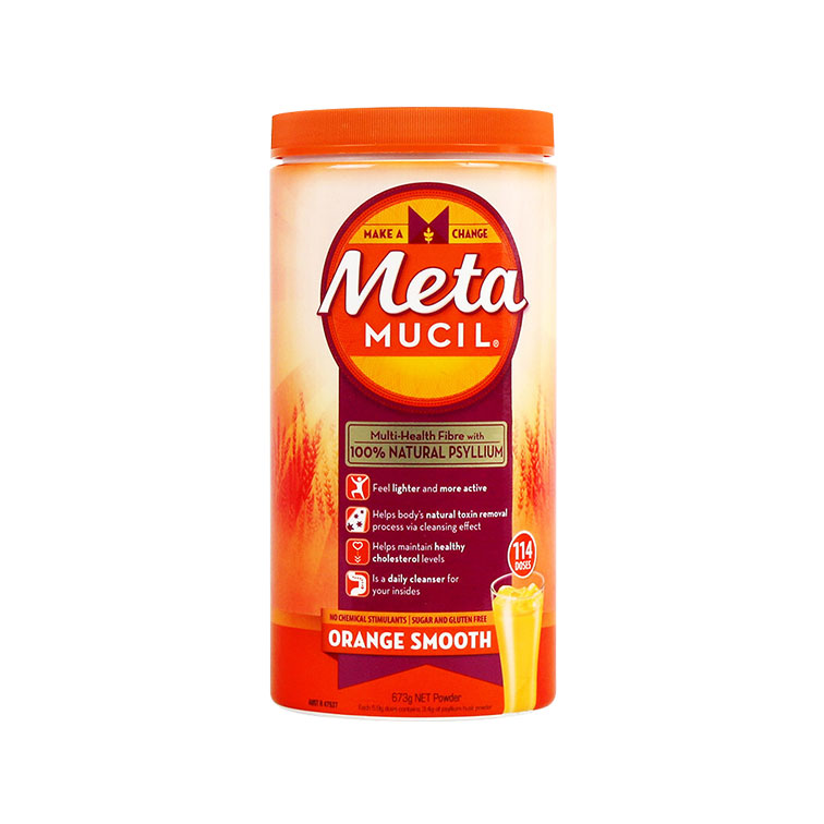 澳洲 Metamucil 美达施膳食纤维粉代餐粉 清肠排宿便吸油瘦身 meta果蔬纤维素香橙味114次 673g