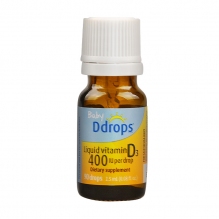 美国Baby ddrops婴儿维生素D3 宝宝补钙滴剂400IU 2.5ml 90滴