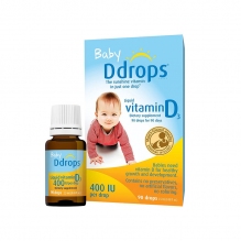 美国Baby ddrops婴儿维生素D3 宝宝补钙滴剂400IU 2.5ml 90滴