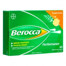 拜耳Berocca泡腾片vc片维生素b泡腾维c片维生素c泡腾泡片浆果味45片