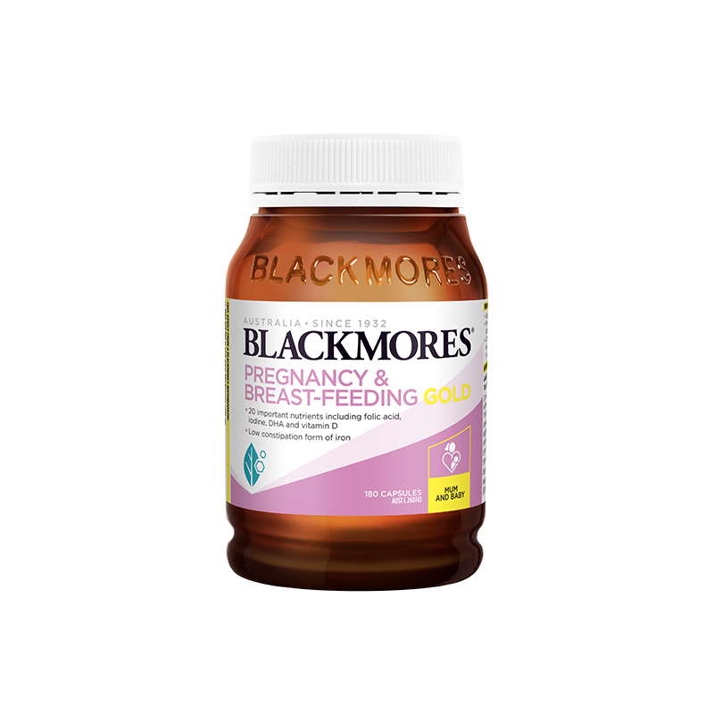 Blackmores孕妇维生素黄金素 备孕期哺乳期补充dha叶酸钙锌维生素180粒