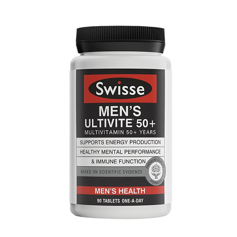 swisse五十岁以上男士复合维生素50+中老年男士矿物质营养素多种综合维他命90粒