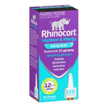 澳洲小犀牛鼻炎喷雾剂 rhinocort 成人鼻塞通鼻打喷嚏流鼻涕过敏 喷雾 120喷 新版