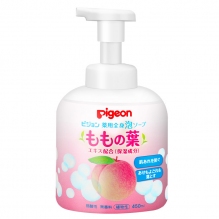 日本贝亲桃子水婴儿宝宝洗发沐浴露二合一 450ml