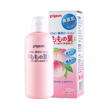日本本土版贝亲桃子新生儿婴儿液体爽身粉痱子粉桃叶桃子水保湿露200ml