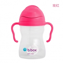 Bbox儿童水杯宝宝学饮杯第三代重力吸管杯新版240ml玫红色