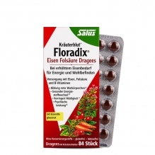 德国Salus红铁片铁元叶酸片女性孕妇补铁维生素随行装84粒/盒