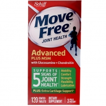 美国 Schiff Move Free 旭福维骨力氨糖软骨素缓痛120粒 绿瓶