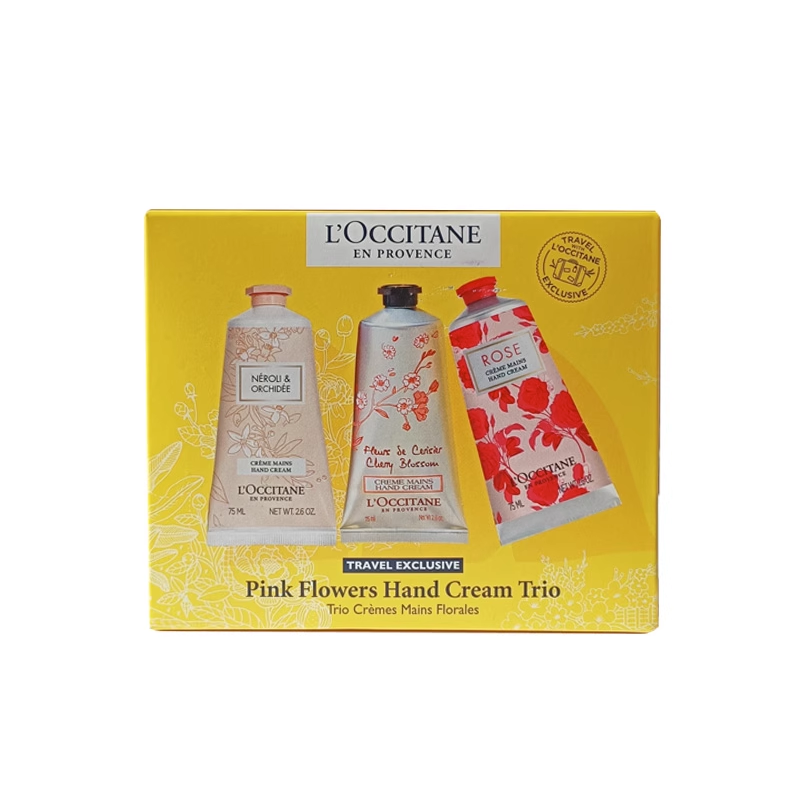 【双十一】L'occitane/欧舒丹 护手霜套装三件套 75ml*3 （橙花+玫瑰花+樱花）