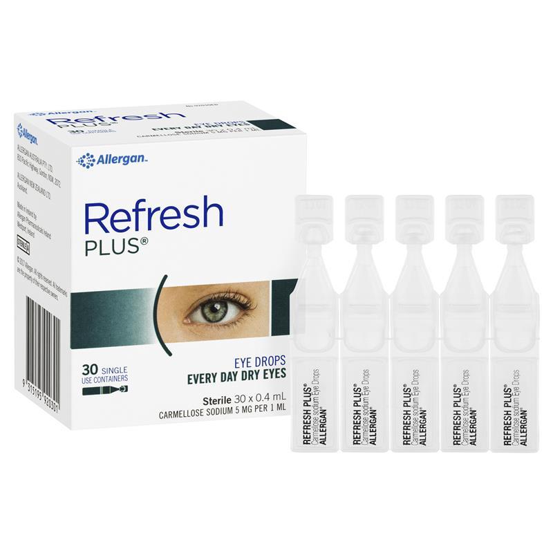 Refresh澳洲眼药水人工滴眼液抗疲劳人造泪液30支大盒装