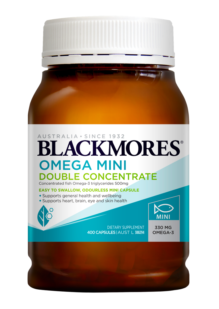 新版BLACKMORES澳佳宝无腥味mini迷你小颗粒深海鱼油400粒