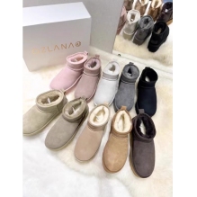 2024新款OZLANA经典雪地靴UGG防泼水羊皮毛一体