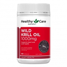  澳洲直邮Healthy Care南极磷虾油软胶囊HC野生深海鱼油60粒1000mg