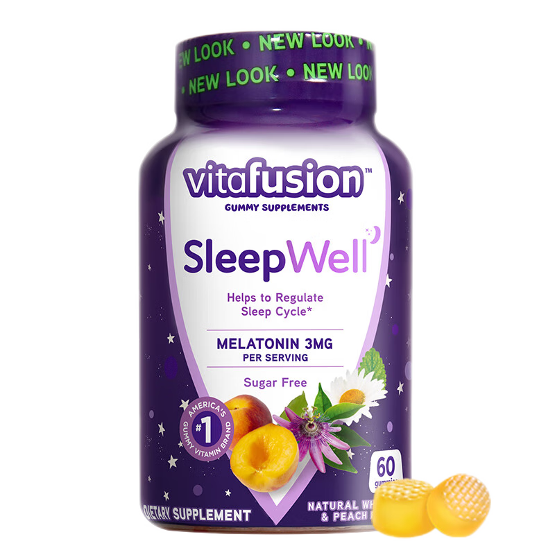 vitafusion褪黑素sleepwell退黑素片vf睡眠糖安瓶软糖