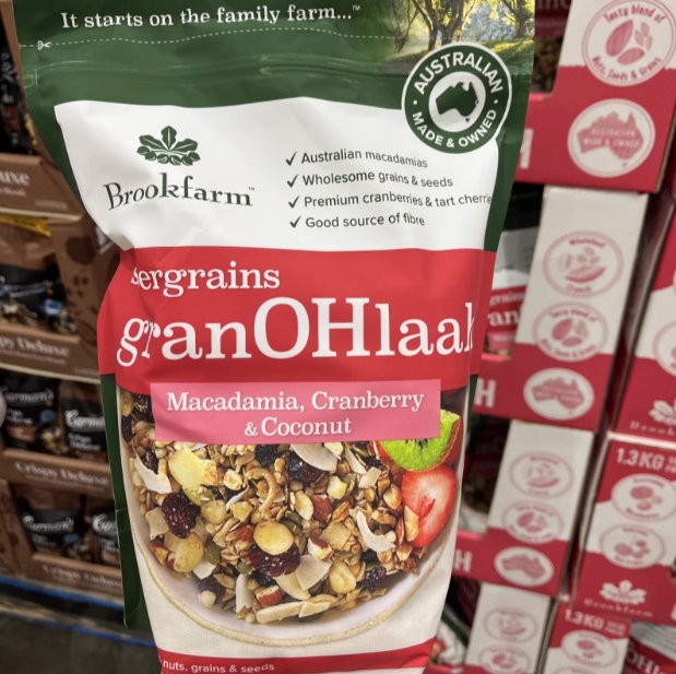 发新包装 Brookfarm布鲁克格兰诺拉椰子味早餐谷物即食燕麦片土豪麦片1.3kg