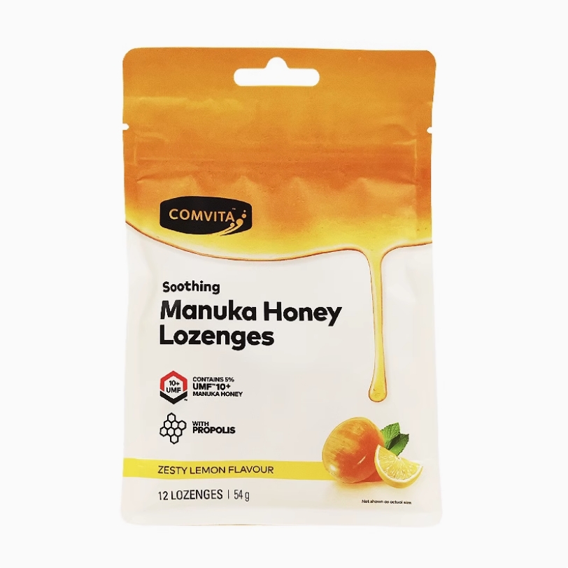 新西兰进口康维他Comvita麦卢卡10+蜂蜜糖喉糖润柠檬12粒