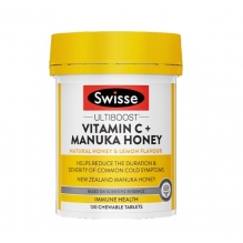 SwisseVC蜂蜜养胃片维生素C麦卢卡蜂蜜咀嚼片养胃护胃补充VC维C120片
